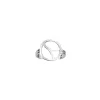 Bague ronde Les Georgettes Boucles argentée 16mm