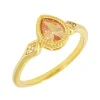 Bague Saunier Anastasia palqué or