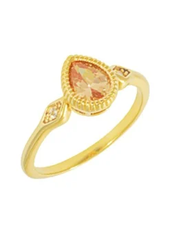 Bague Saunier Anastasia palqué or