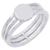 Bague Saunier argent oxydes Canopee