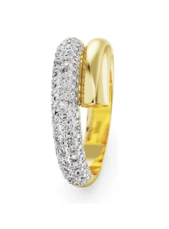 Bague Swarovski Dextera dorée T58