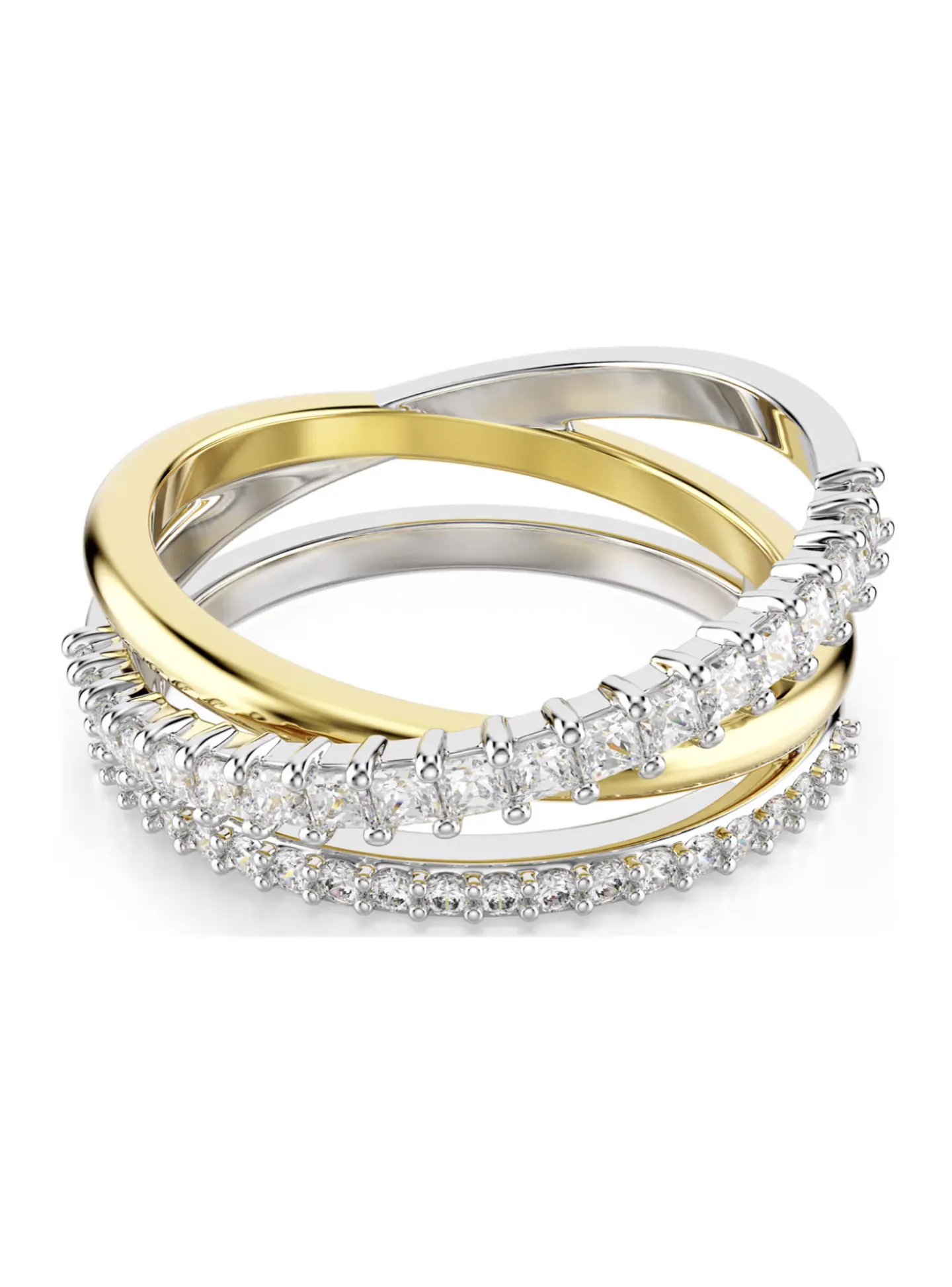 Bague Swarovski Hyperbola bicolore 3 rangs 55