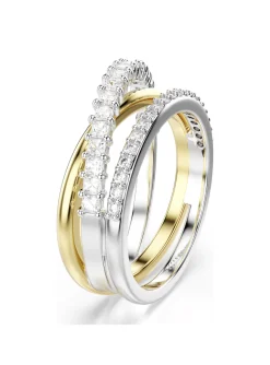 Bague Swarovski Hyperbola bicolore 3 rangs 55