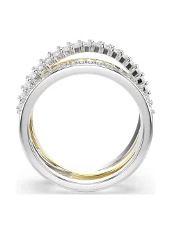 Bague Swarovski Hyperbola bicolore 3 rangs 55