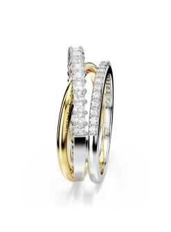 Bague Swarovski Hyperbola trois anneaux 58