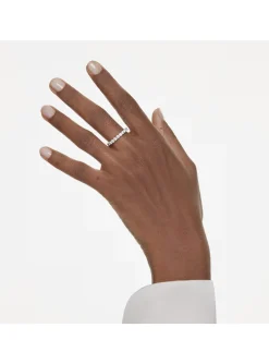 Bague Swarovski Matrix argentée 55