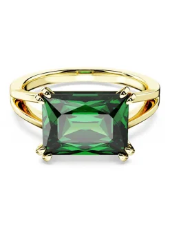 Bague Swarovski Stilla cristal rectangulaire vert_x005f_x000D_T58