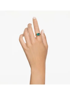 Bague Swarovski Stilla cristal rectangulaire vert_x005f_x000D_T58