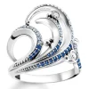 Bague Thomas Sabo argent vague empierrée