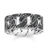 Bague Thomas Sabo argent noirci oxydes noirs