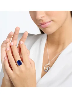 Bague Thomas Sabo argent pierre bleu marine