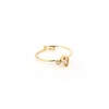 Bague Zag acier doré réglable_x005f_x000D_oxydes de zirconium nude