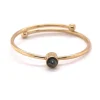 Bague Zag Bijoux acier doré pyrite
