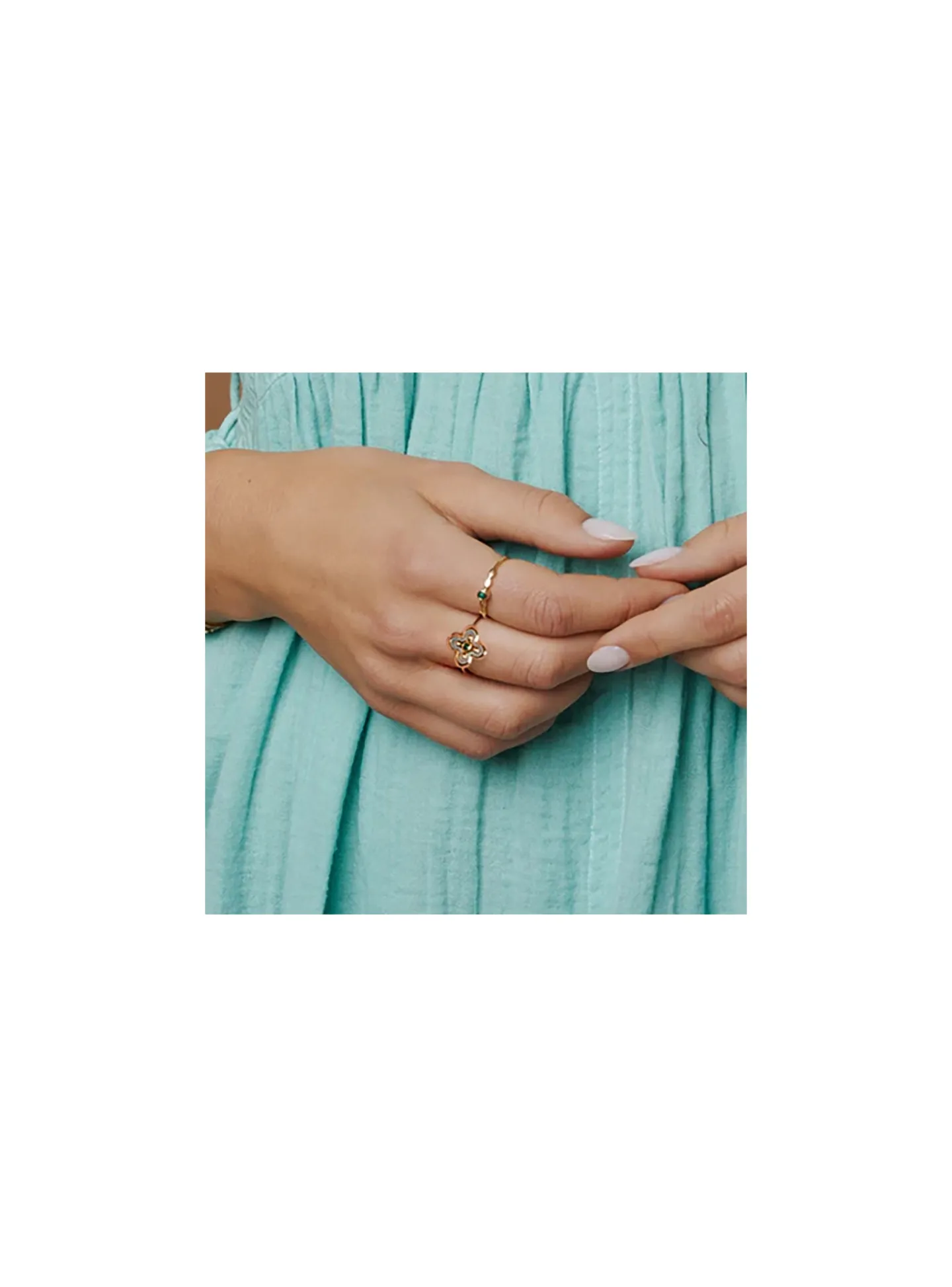 Bague Zag Bijoux Allister turquoise