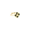 Bague Zag Bijoux Esmee trèfle nacre noire