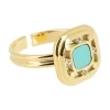 Bague Zag Bijoux Gasby turquoise