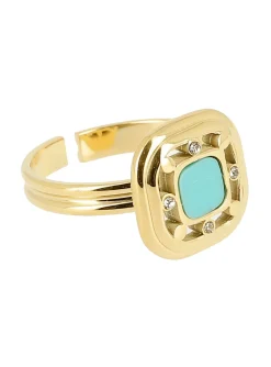 Bague Zag Bijoux Gasby turquoise