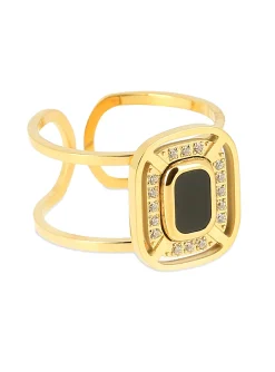 Bague Zag Bijoux Large onyx