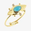 Bague Zag Bijoux navette et turquoise