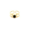Bague Zag Bijoux Ostie onyx et oxyde de zirconium