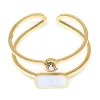 Bague Zag Bijoux Sceen acier doré nacre