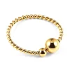 Bague Zag Bijoux Soto acier doré