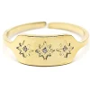 Bague Zag Lassie 3 zirconium étoiles acier doré