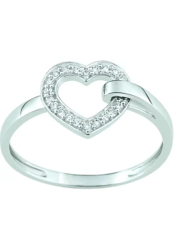 Bgue Brillaxis coeur ajouré empierré or blanc
