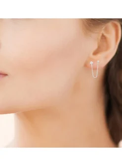 Boucle d'oreille Brillaxis argent rhod_x005f_x000D_Vendu à l'unité