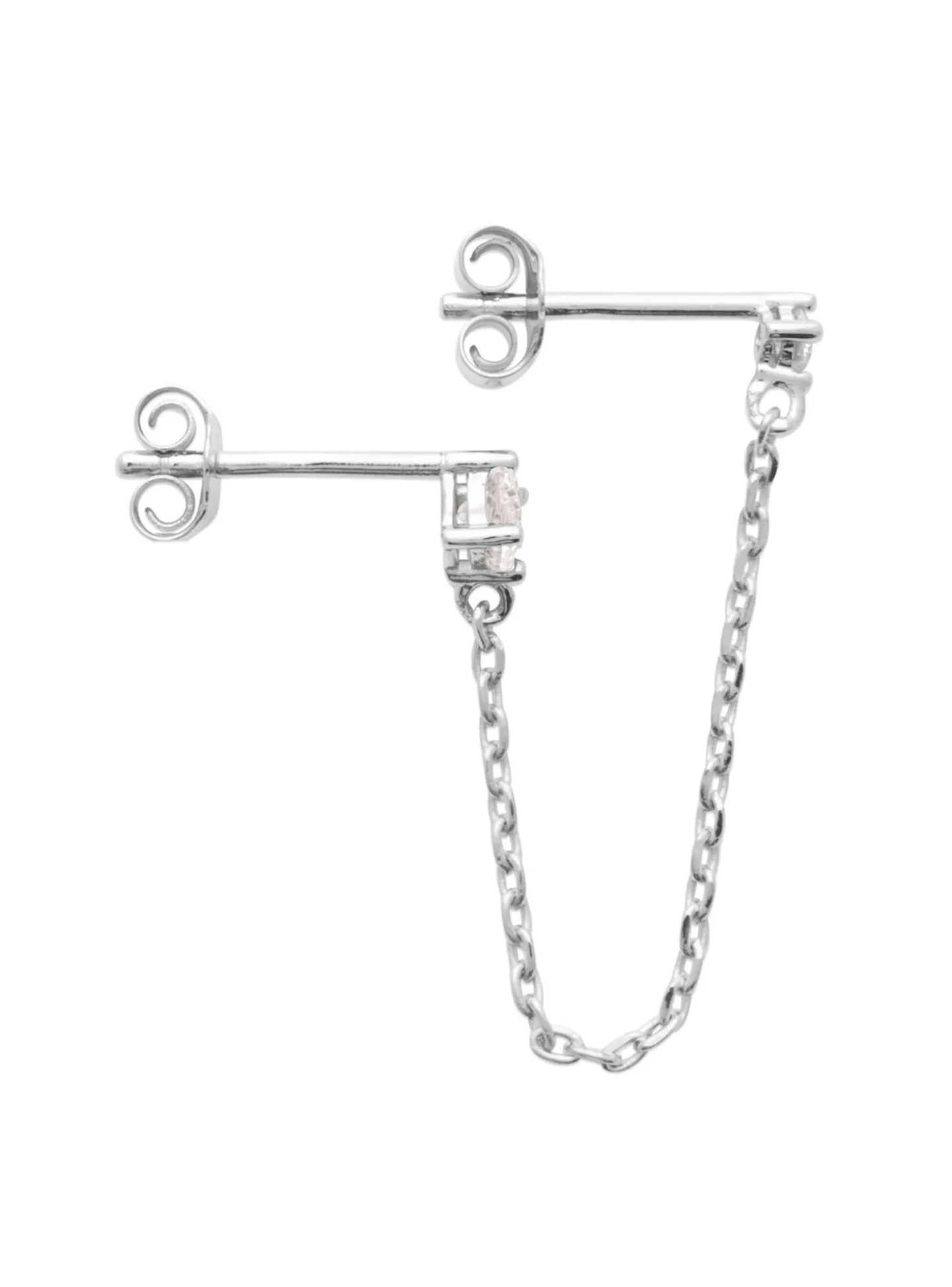 Boucle d'oreille Brillaxis argent rhod_x005f_x000D_Vendu à l'unité
