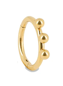 Boucle d'oreille créole individuelle Zag Bijoux Ré_x005f_x000D_acier doré