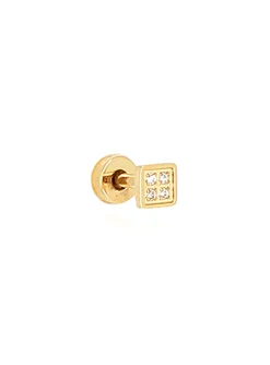 Boucle d'oreille individuelle Zag Bijoux Pacheco_x005f_x000D_acier doré oxyde