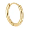 Boucle d'oreille individuelle créole Zag Bijoux doréTaille M