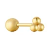 Boucle d'oreille individuelle Ania Haie Ear Edit Tri_x005f_x000D_ple Boules doré