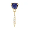 Boucle d'oreille individuelle Agatha Mix et Match dor_x005f_x000D_ée Lapis Lazuli