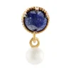 Boucle d'oreille individuelle Agatha Précieux dorée_x005f_x000D_lapis lazuli