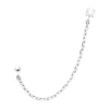 Boucle d'oreille individuelle brillaxis argent rhod