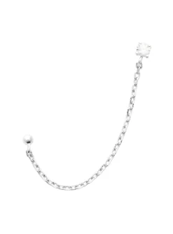 Boucle d'oreille individuelle brillaxis argent rhod