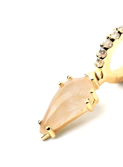 Boucle d'oreille individuelle PdPaola Naoki Quartz_x005f_x000D_rutilé