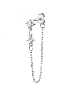 Boucle d'oreille Lotus Silver Earparty