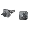 Boucle d'oreille Swarovski Chroma pyramide grise