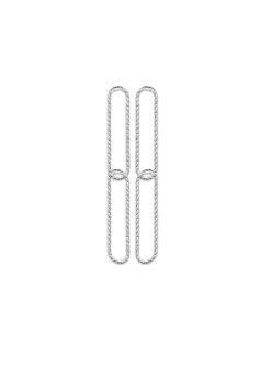Boucles Brillaxis argent motif trombone ciselé