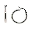 Boucles Brillaxis créoles or blanc 18 carats 20 mm