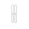 Boucles Brillaxis motif trombone lisse argent