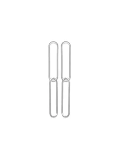Boucles Brillaxis motif trombone lisse argent