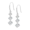 Boucles d'oreille Lotus Silver triple oxydes blancs
