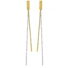 Boucles d'oreilles 2 brins or bicolore 9 carats