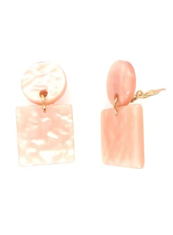 Boucles d'oreilles à clips Brillaxis acétate rose