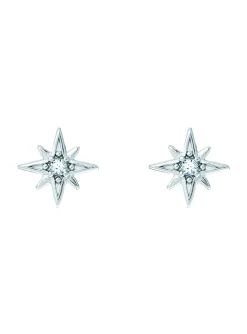 Boucles d'oreilles Agatha argent étoile empierrée