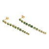 Boucles d'oreilles Agatha Adamas laiton doré_x005f_x000D_zirconium verts